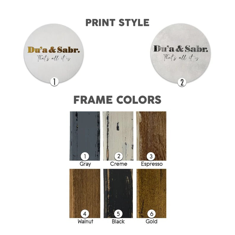 Dua Sabr Duvar Tablosu IQ0010