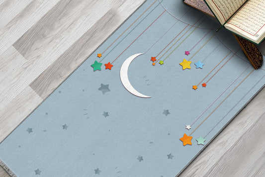 blue kids prayer mat